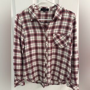 Sanctuary Red and White Plaid Flannel Shirt